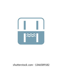​Simple and abstract square logo for branding identity. Vector image.