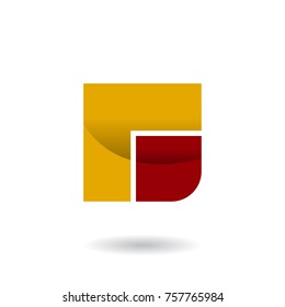 abstract square logo for business