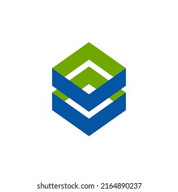 Abstract Square Logo can be use for icon, sign, logo and etc