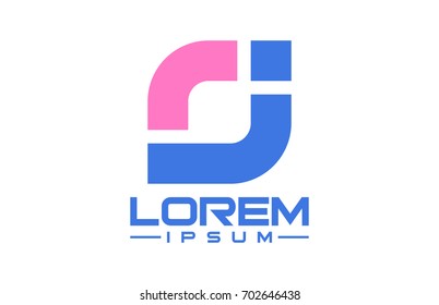 abstract square logo concept