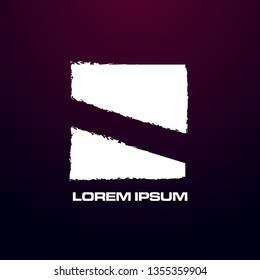 abstract square logo design for game, building or art company