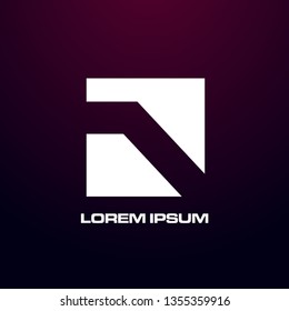 abstract square logo design for game, building or art company