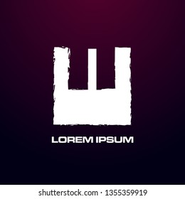 abstract square logo design for game, building or art company