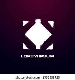 abstract square logo design for game, building or art company