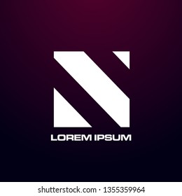 abstract square logo design for game, building or art company