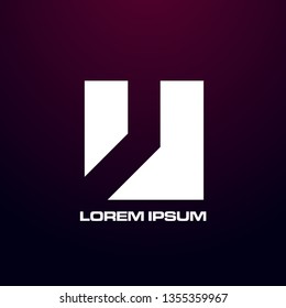 abstract square logo design for game, building or art company