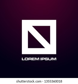 abstract square logo design for game, building or art company