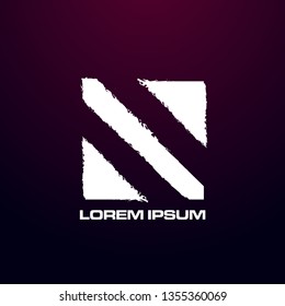 abstract square logo design for game, building or art company