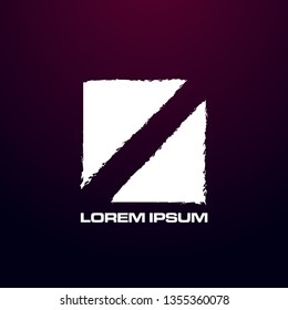 abstract square logo design for game, building or art company
