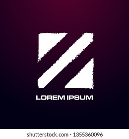 abstract square logo design for game, building or art company