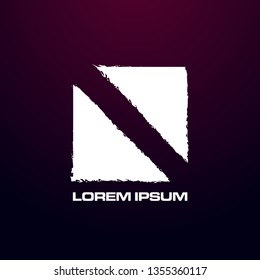 abstract square logo design for game, building or art company