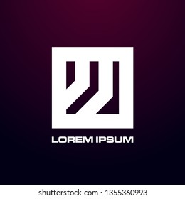 abstract square logo design for game,  building, or art company