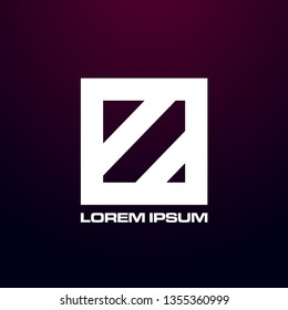 abstract square logo design for game,  building, or art company