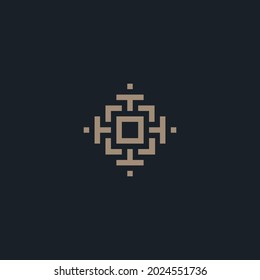 Abstract square logo design inspiration vector template