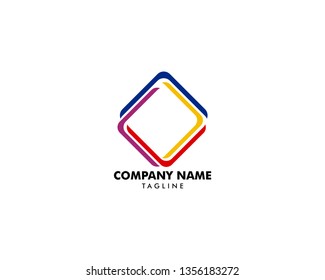 Abstract square logo design template