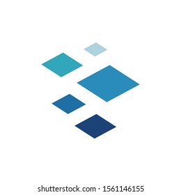 Abstract Square Logo Design Template isolated on a white background