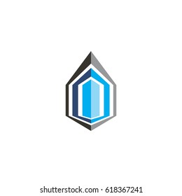 abstract square logo for financial logo