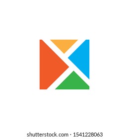 Abstract square logo icon for corporate or company