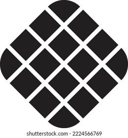 Abstract square logo illustration in trendy and minimal style isolated on background