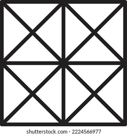 Resumen de la ilustración del logotipo cuadrado en un estilo moderno y mínimo aislado en el fondo