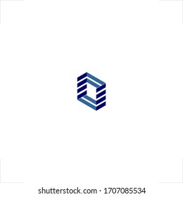 Abstract Square Logo Lines Design