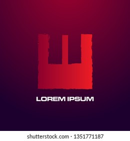 abstract square logo, sign, icon or symbol for e-sport, creative and business company