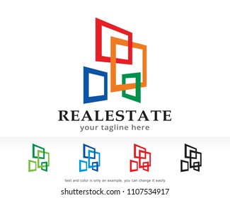 Abstract Square Logo Symbol Template Design Vector, Emblem, Design Concept, Creative Symbol, Icon