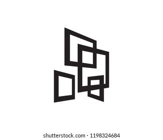 Abstract Square Logo Template Design Vector, Emblem, Concept Design, Creative Symbol, Icon