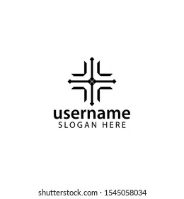 abstract square logo vector line art with simple, elegant, and minimalist styles for your company, shop, corporate, store and business