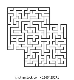 Abstract square maze. Game for kids. Puzzle for children.Labyrinth conundrum. Flat vector illustration isolated on white background. With place for your image