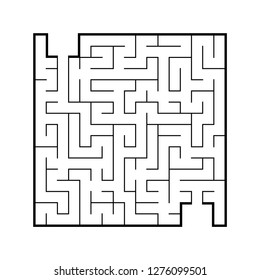 Abstract square maze. Game for kids. Puzzle for children. Find the right path. Labyrinth conundrum. Flat vector illustration isolated on white background
