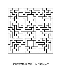 Abstract square maze. Game for kids. Puzzle for children. Labyrinth conundrum. Flat vector illustration isolated on white background