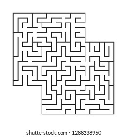 Abstract square maze. Game for kids. Puzzle for children.Labyrinth conundrum. Flat vector illustration isolated on white background. With place for your image