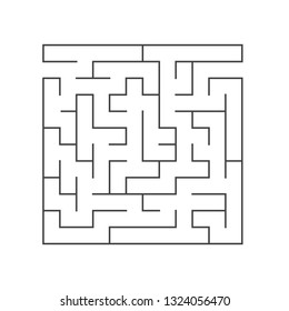 Abstract square maze. Game for kids. Puzzle for children. Labyrinth conundrum. Flat vector illustration isolated on white background