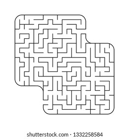 Abstract square maze. Game for kids. Puzzle for children. Labyrinth conundrum. Flat vector illustration isolated on white background