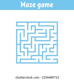 Abstract square maze. Game for kids. Puzzle for children. Labyrinth conundrum. Find the right path. Vector illustration.