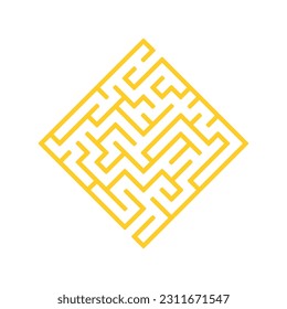 Abstract square maze. Game for kids. Puzzle for children. Labyrinth conundrum. Find the right path. Vector illustration.