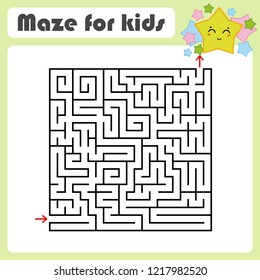 abstract square maze kids worksheets activity stock vector royalty free 1217982520 shutterstock