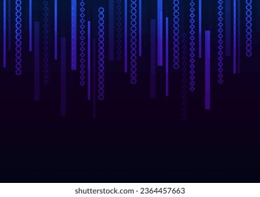 Abstract square minimal circle geometric purple pattern line decoration background. vector illustration.