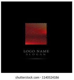Abstract Square Modern Lines Element Logo. Icon & Symbol Vector Template