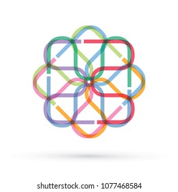 Abstract square modern shape graphic vector.