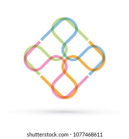 Abstract square modern shape graphic vector.