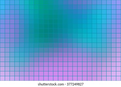Abstract square mosaic tile aqua green and pink background for any design, horizontal format.