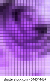 Abstract square mosaic tile purple background for any design, vertical format.