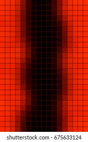 Abstract square mosaic tile red and black background for any design, vertical format.