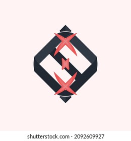 Abstract Square with Ninja Theme - Vector Illustration
Good for icons, brand, logos and more.