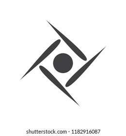 abstract square object logo vector