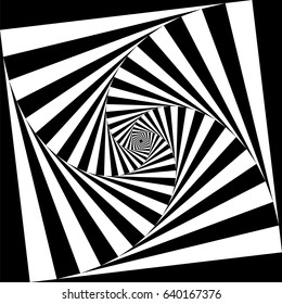 ABSTRACT SQUARE OPTIC ART. WHIRLING  ILLUSION PATTERN