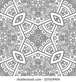 Abstract square ornamental pattern in grey color