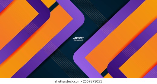 Abstract square overlapping background for card graphic design. Orange and purple background elements. eps10